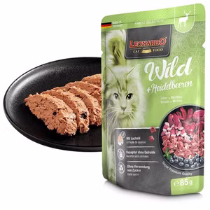 Leonardo Wild und Heidelbeeren für Katzen 85g