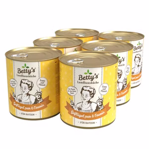 Bettys Landhausküche Geflügel pur für Katzen 6x800g