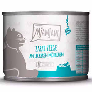 MjAMjAM zarte Ziege an leckeren Möhrchen für Katzen 200g