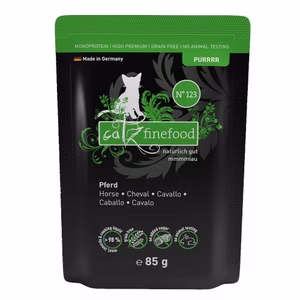 catz finefood Purrrr Pferd Nr.123 - Monoprotein Katzenfutter 85g