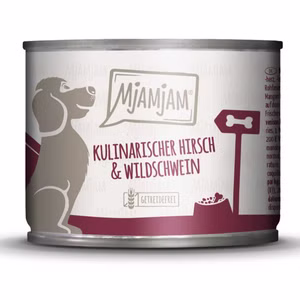MJAMJAM kulinarischer Hirsch und Wildschwein für Hunde 200g