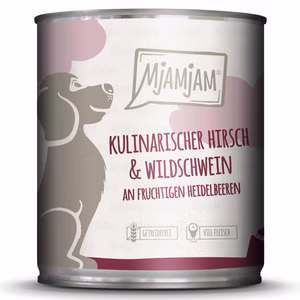 MJAMJAM kulinarischer Hirsch und Wildschwein für Hunde 200g