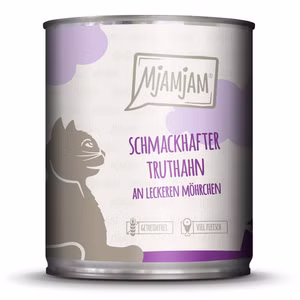 MjAMjAM schmackhafter Truthahn an leckeren Möhrchen für Katzen 800g