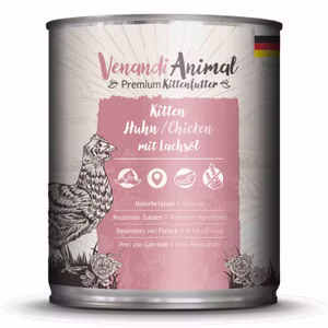Venandi Animal Kitten Huhn mit Lachsöl für Katzen 800g 800g