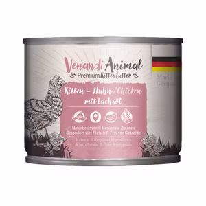 Venandi Animal Kitten Huhn mit Lachsöl für Katzen 200g MHD 9/26 200g