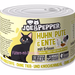 Joe & Pepper Huhn Pute Ente Erbsen für Katzen 200g