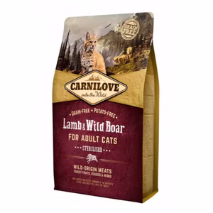 Carnilove Adult Lamb Wild Boar Sterilised für sterilisierte Katzen 2kg