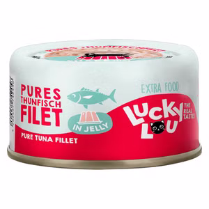 Lucky Lou Extrafood Thunfischfilet in Jelly für Katzen 70g Dose