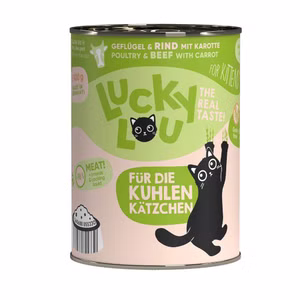 Lucky Lou Kitten Geflügel Rind für junge Katzen 6x400g