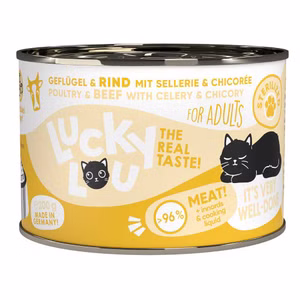 Lucky Lou Adult Sterilized Geflügel Rind für sterilisierte Katzen 6x200g