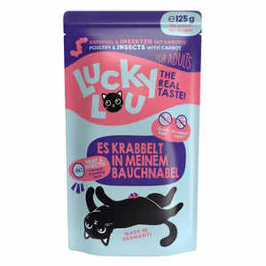 Lucky Lou Adult Geflügel Insekten für Katzen 125g