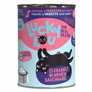 Lucky Lou Adult Geflügel Insekten für Katzen 6x400g