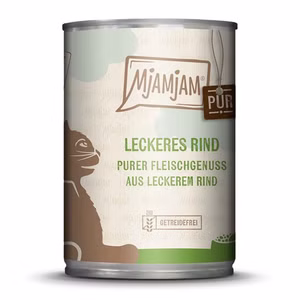 MjAMjAM purer Fleischgenuss - leckeres Rind pur Katze 6x800g