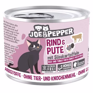 Joe & Pepper Rind Pute für Katzen 200g