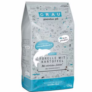Grau Forelle mit Kartoffel Trockenfutter für Hunde 12kg