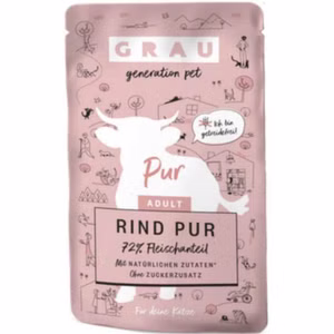 Grau Schlemmerhappen Rind pur für Katzen 125g