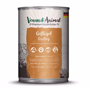 Venandi Animal Geflügel für Katzen 6x400g 6x400g