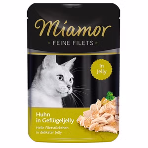 Miamor Feine Filets Huhn Geflügeljelly für Katzen 100g 