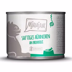 MjAMjAM saftiges Hühnchen an Brokkoli Katzenfutter 200g