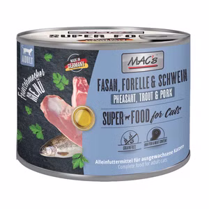 MACs Feinschmecker Fasan Forelle mit Schwein für Katzen 200g