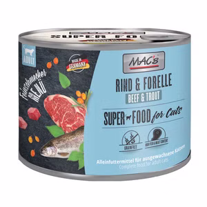 MACs Feinschmeckermenü Rind Forelle für Katzen 200g 