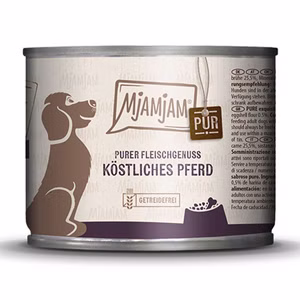 MJAMJAM purer Fleischgenuss köstliches Pferd pur für Hunde 200g