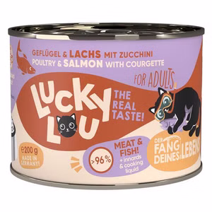 Lucky Lou Adult Geflügel Lachs für Katzen 6x200g