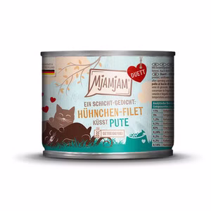 MjAMjAM Duett Hühnchen-Filet küsst Pute für Katzen 190g