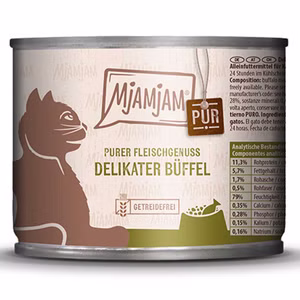 MjAMjAM Purer Fleischgenuss – delikater Büffel pur Katze 200g