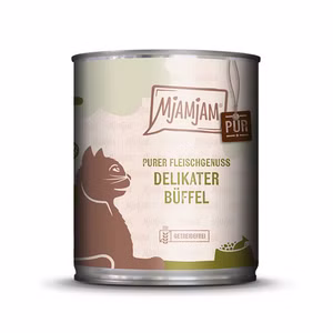 MjAMjAM Purer Fleischgenuss – delikater Büffel pur Katze 6x800g