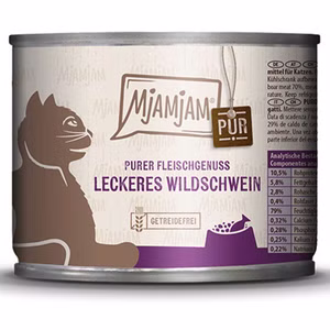 MjAMjAM Purer Fleischgenuss - leckeres Wildschwein pur Katze 200g