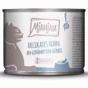 MjAMjAM delikates Huhn an gedämpftem Kürbis für Katzen 200g