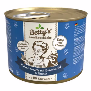 Bettys Landhausküche Huhn Forelle für Katzen 200g