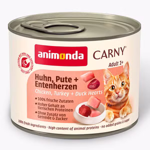 Animonda Carny Adult Huhn Pute Entenherzen für Katzen 200g 