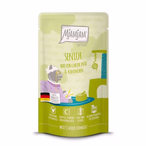 MjAMjAM Quetschie Senior DUO von zarter Ente und Kaninchen 125g