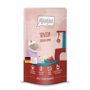 MjAMjAM Quetschie Senior leckeres Rind 125g