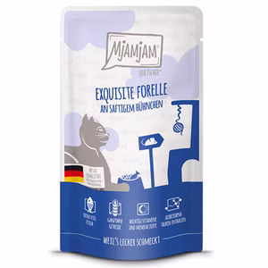 MjAMjAM Quetschie exquisite Forelle an saftigem Hühnchen 125g