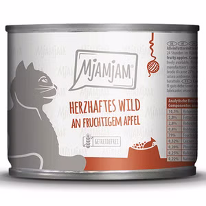 MjAMjAM herzhaftes Wild an fruchtigem Apfel für Katzen 200g