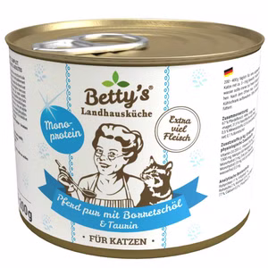 Bettys Landhausküche Pferd pur mit Borretschöl für Katzen 200g