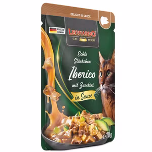 Leonardo Delight in Sauce Echte Stückchen Iberico mit Zucchini 70g