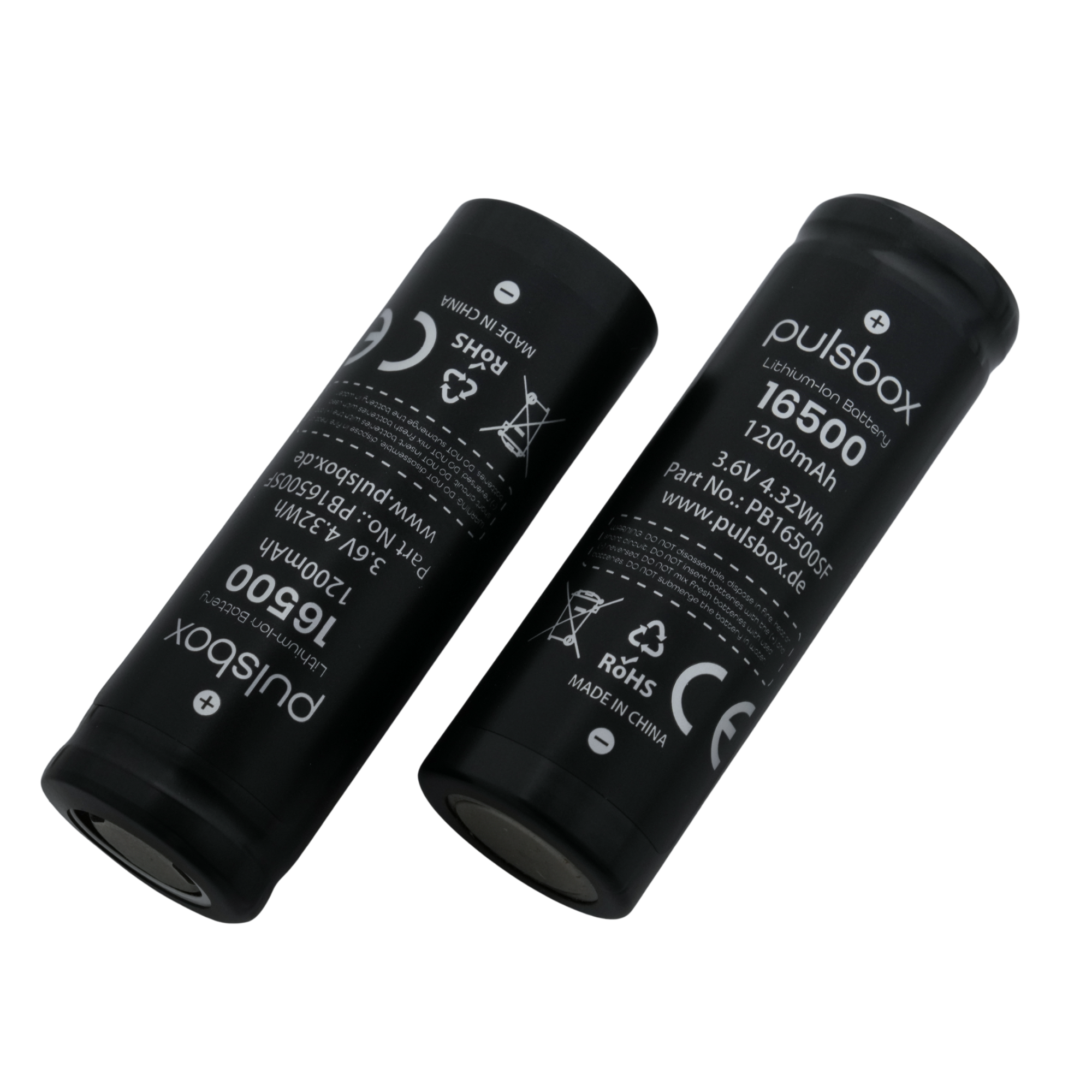 pulsbox 16500 Li-Ion Akku 3,7V 1200mAh, 3A Entladestrom