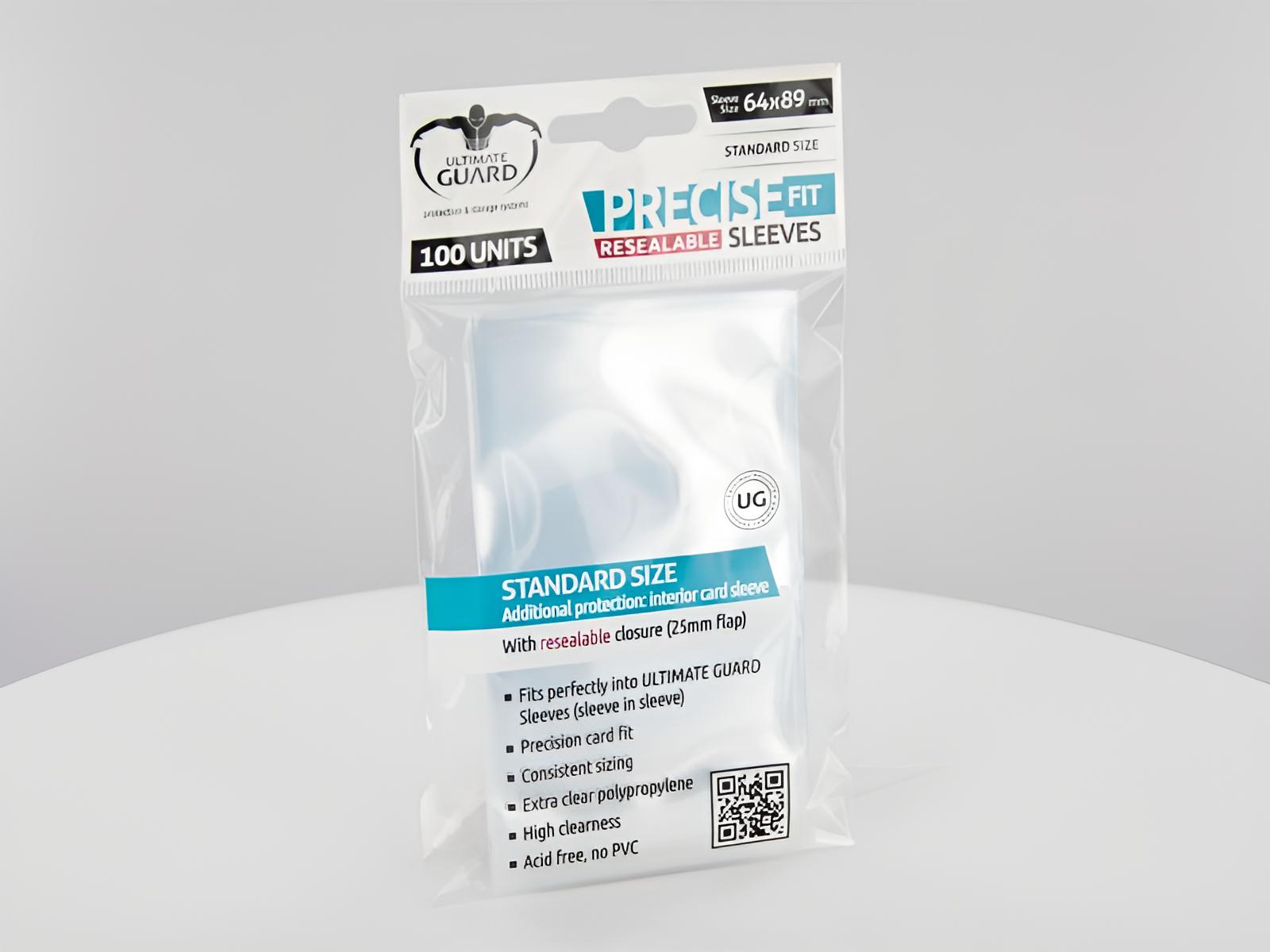 Ultimate Guard Transparent Ugd010311 - Precise-Fit 100 Kartenhüllen Wiederverschliessbar Standardgrösse, - Bild 4