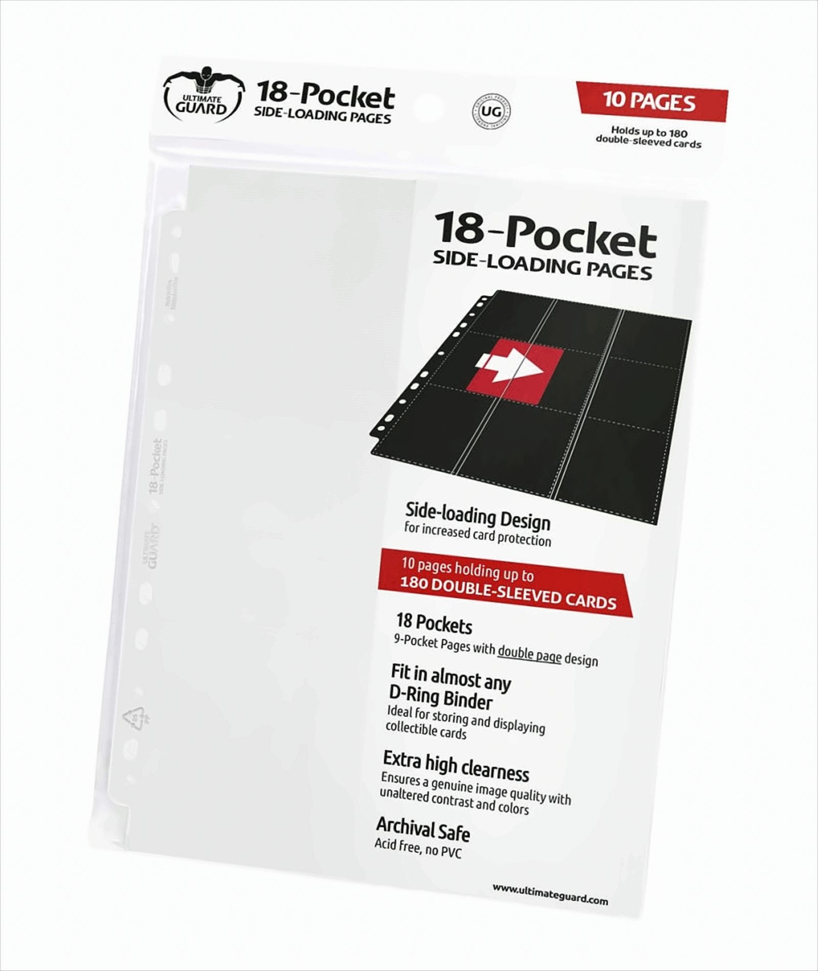 Ultimate Guard Weiß 10 Doppelseitige Ordnerseiten 18 Schutztaschen Für Sammelkarten - Bild 4