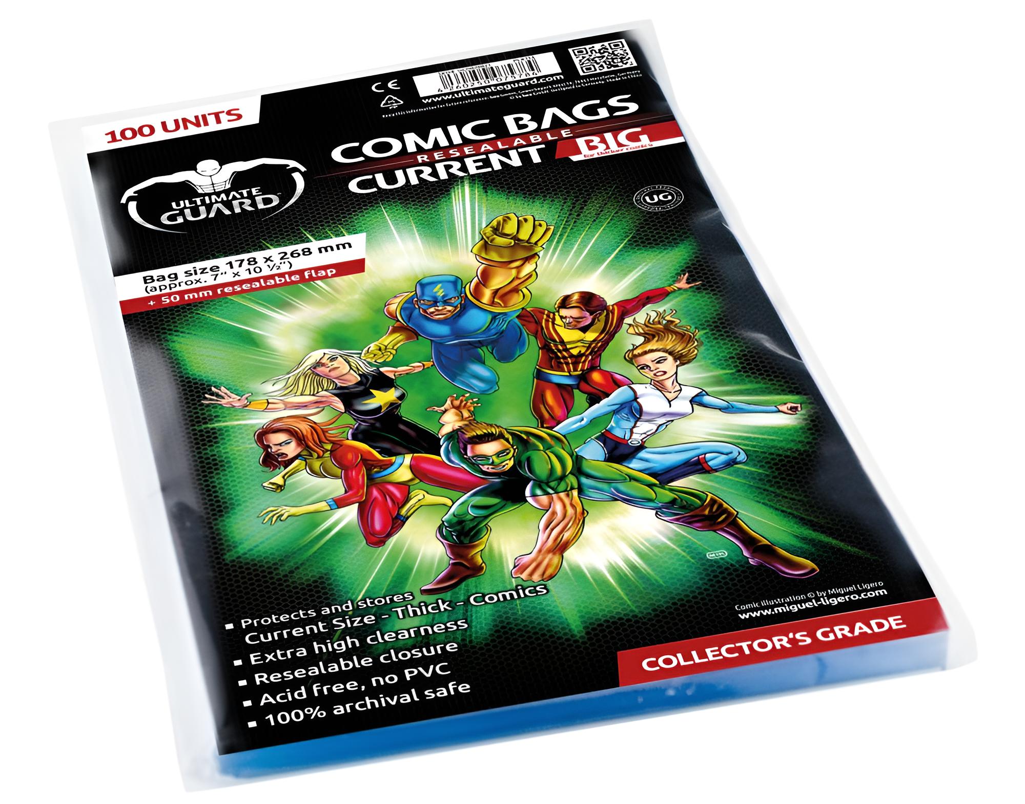 Ultimate Guard Comic-Taschen Big Wiederverschließbar Aktuelle Größe 100Pk - Bild 3