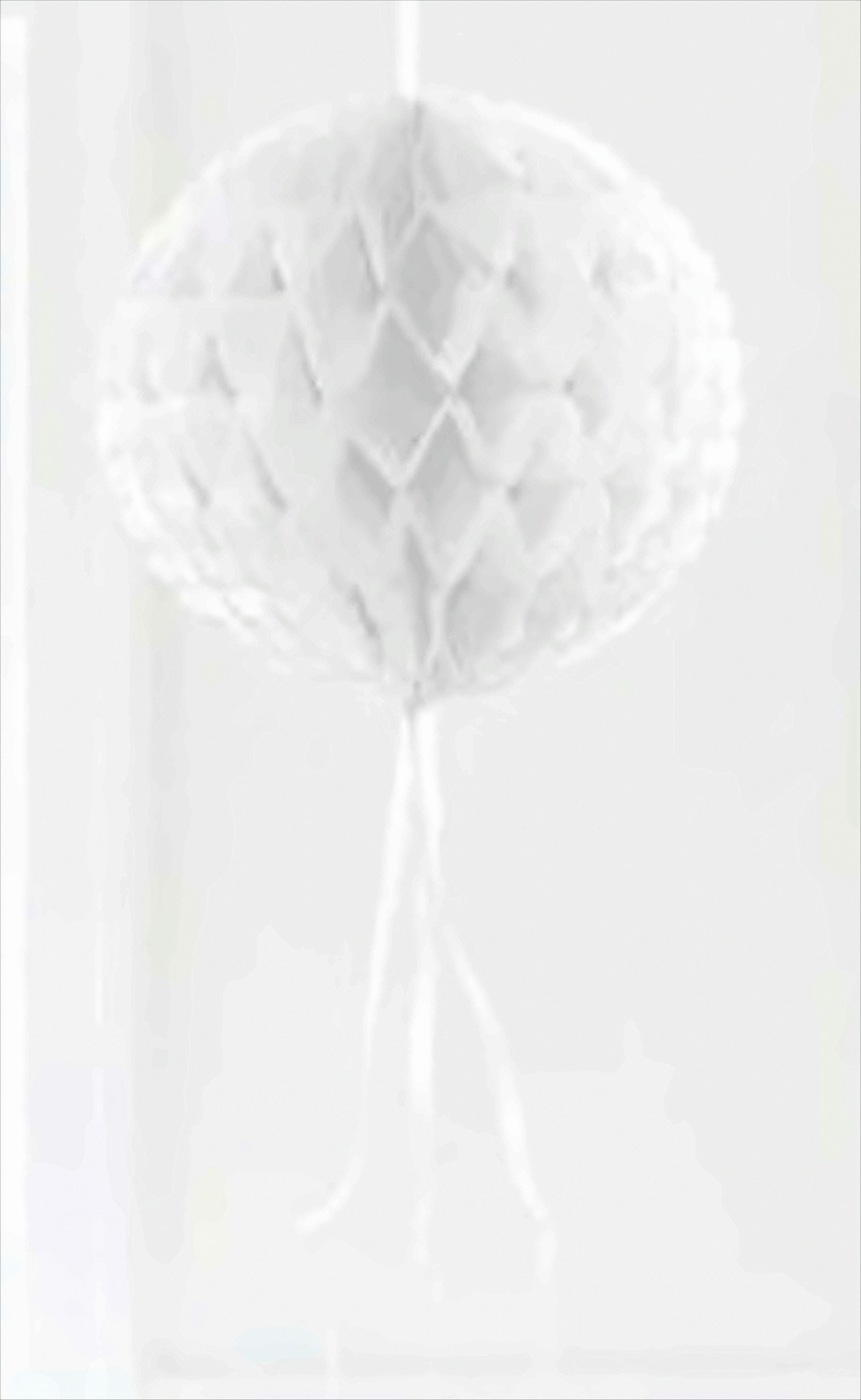 Weiss Wabenfächerdeko Rund Weiß - 30 Cm