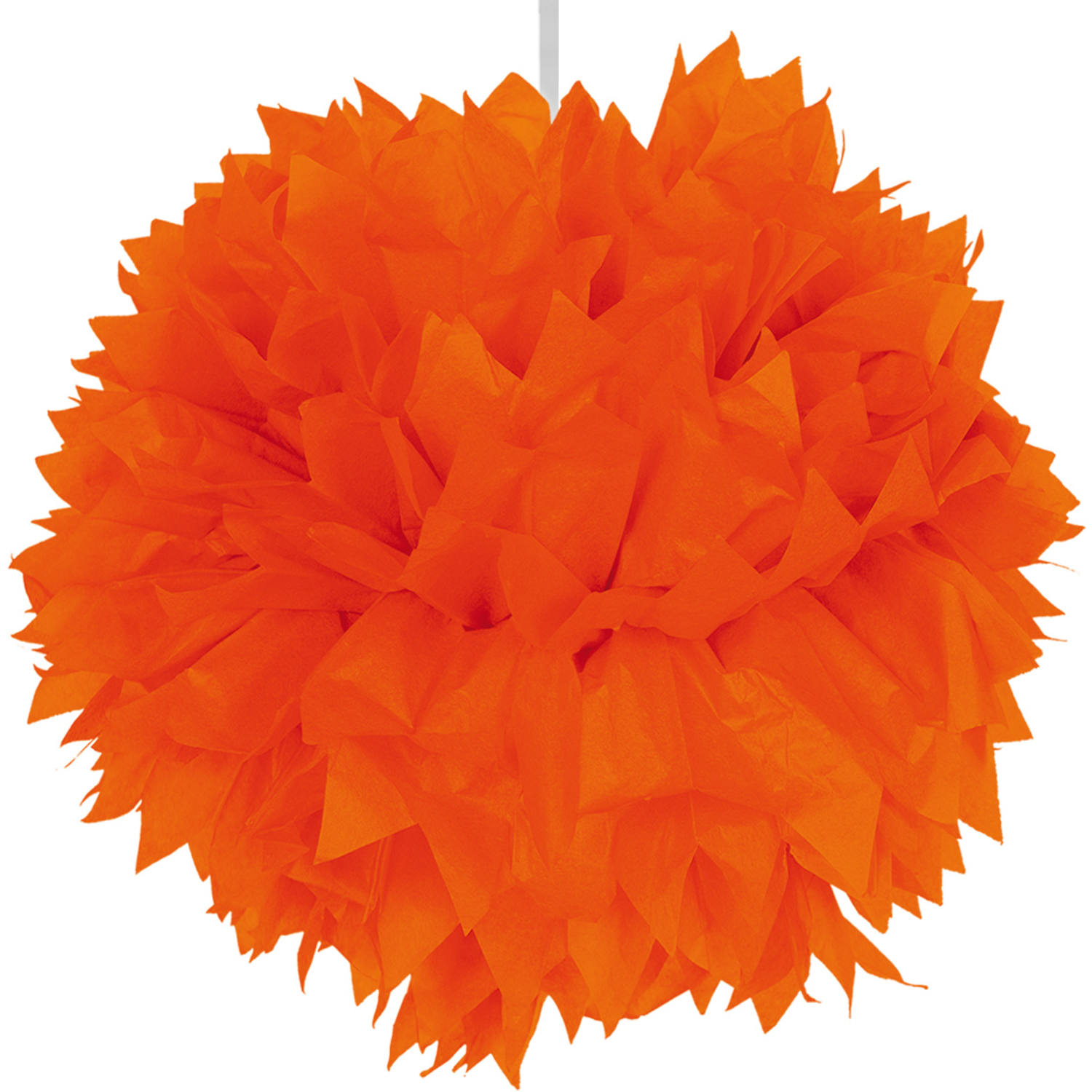 Hängedekoration Pompom Kürbis 30 cm orange