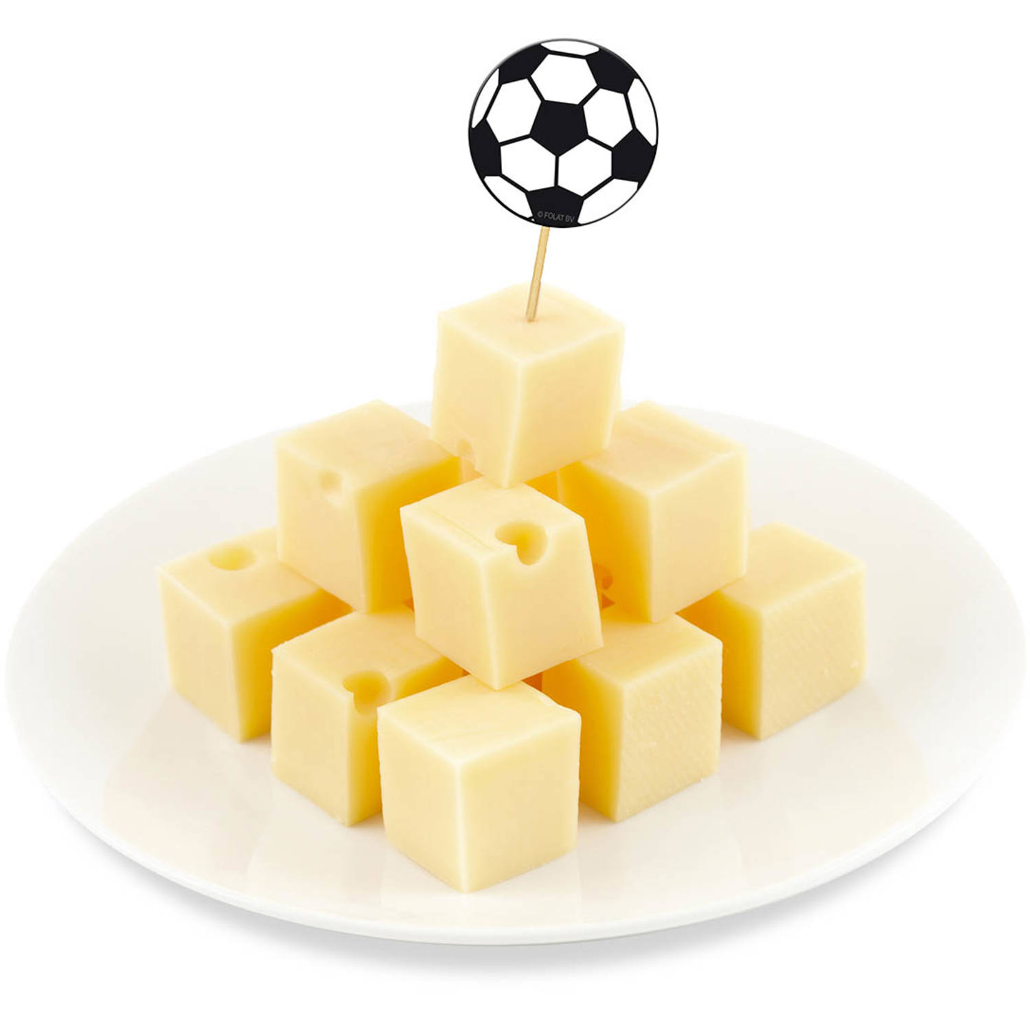 Folat Mehrfarbig Einweggeschirr, Party Picker Fussball (20X) - Image 3
