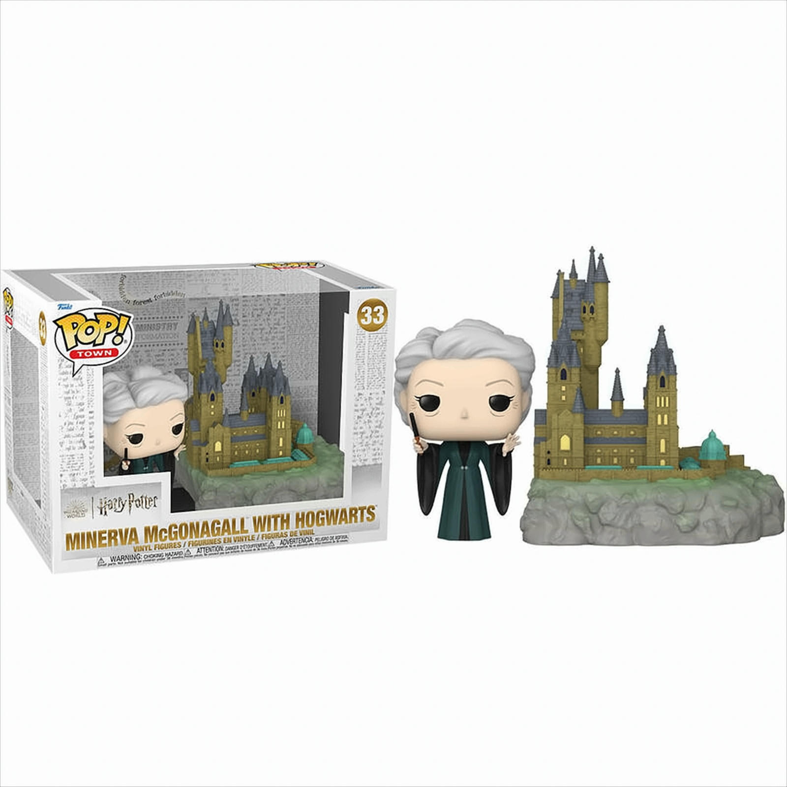 Funko Bunt Sammlerfigur Aus Vinyl Harry Potter - Chamber Of Secrets Anniversary Pop! Town Minerva W/Hogwarts - Bild 3