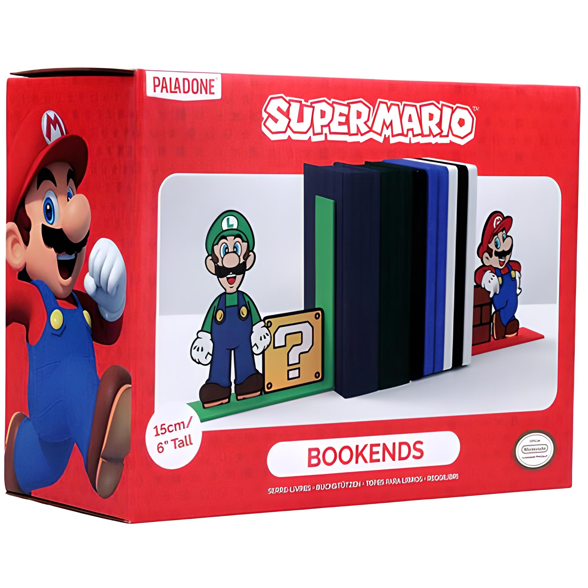 Paladone Products Mehrfarbig Buchstütze, Super Mario Serre-Livres Mario Et Luigi - Image 2