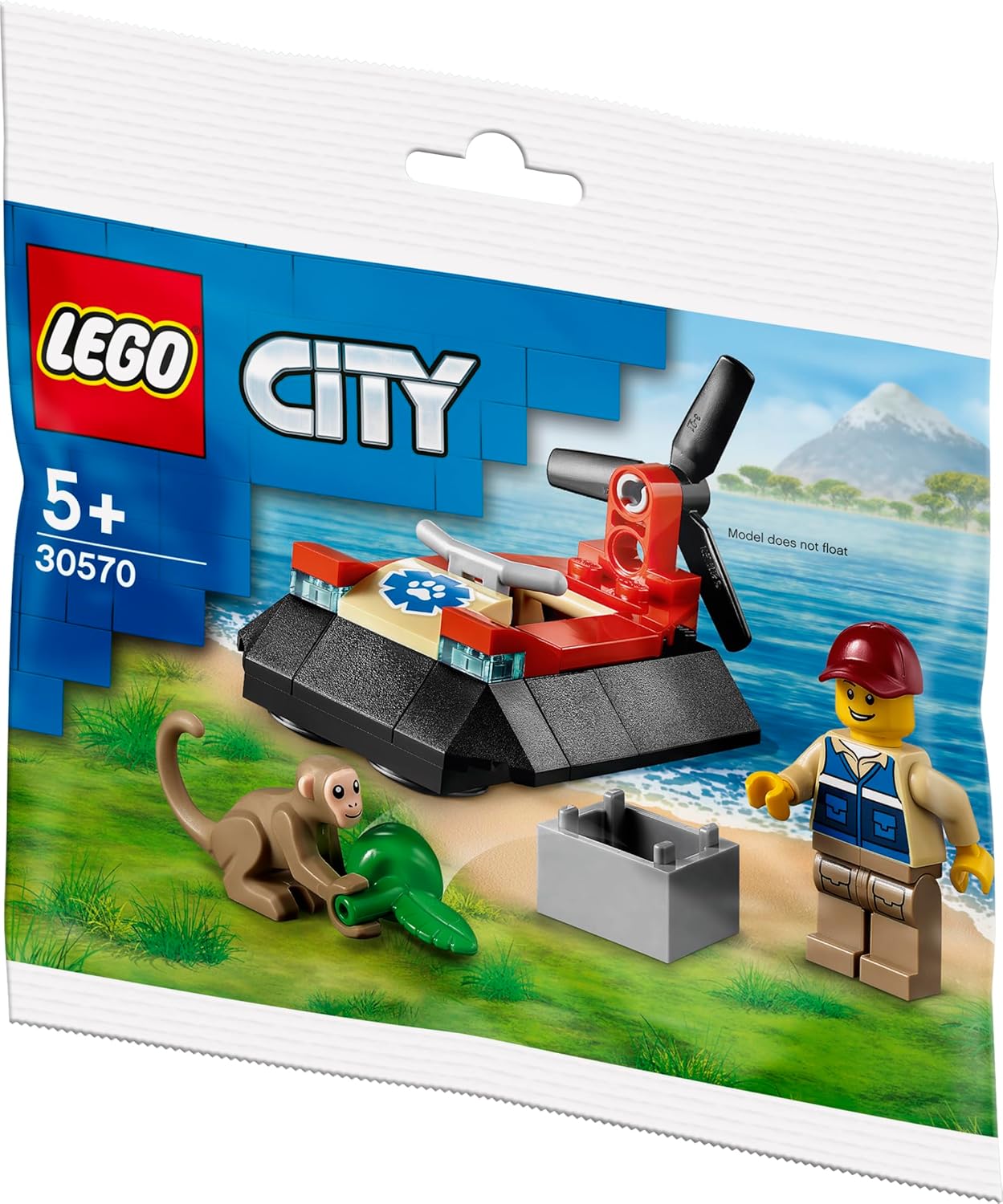 Lego 30570 Luftkissenboot Tierrettung Affe Tierretter Kiste Polybag Promo NEU - Bild 7